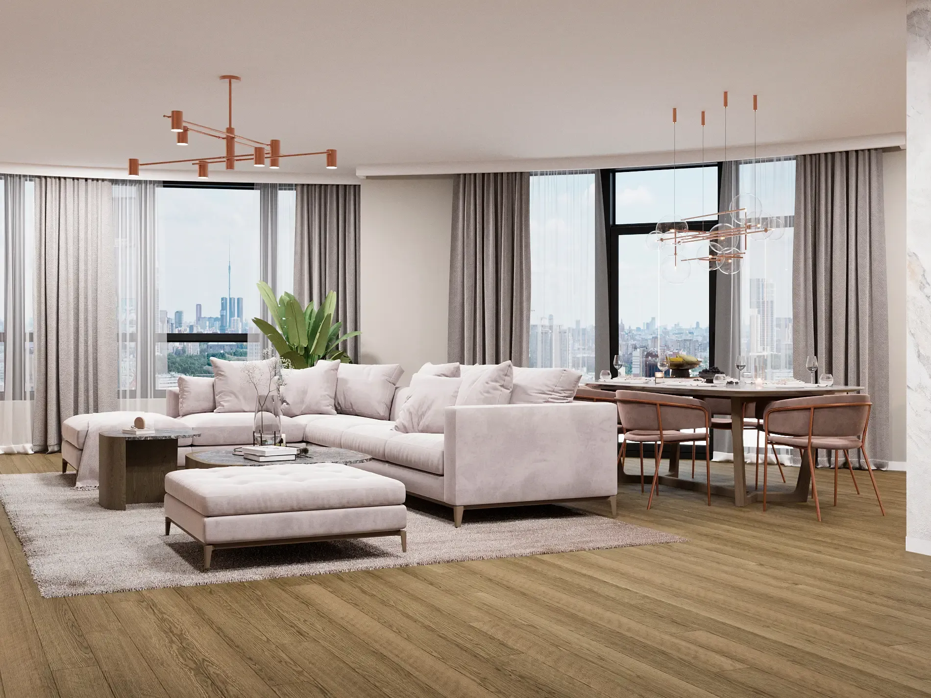 Apartament w stylu Mosiądz w inwestycji Flare od Archicom Collection