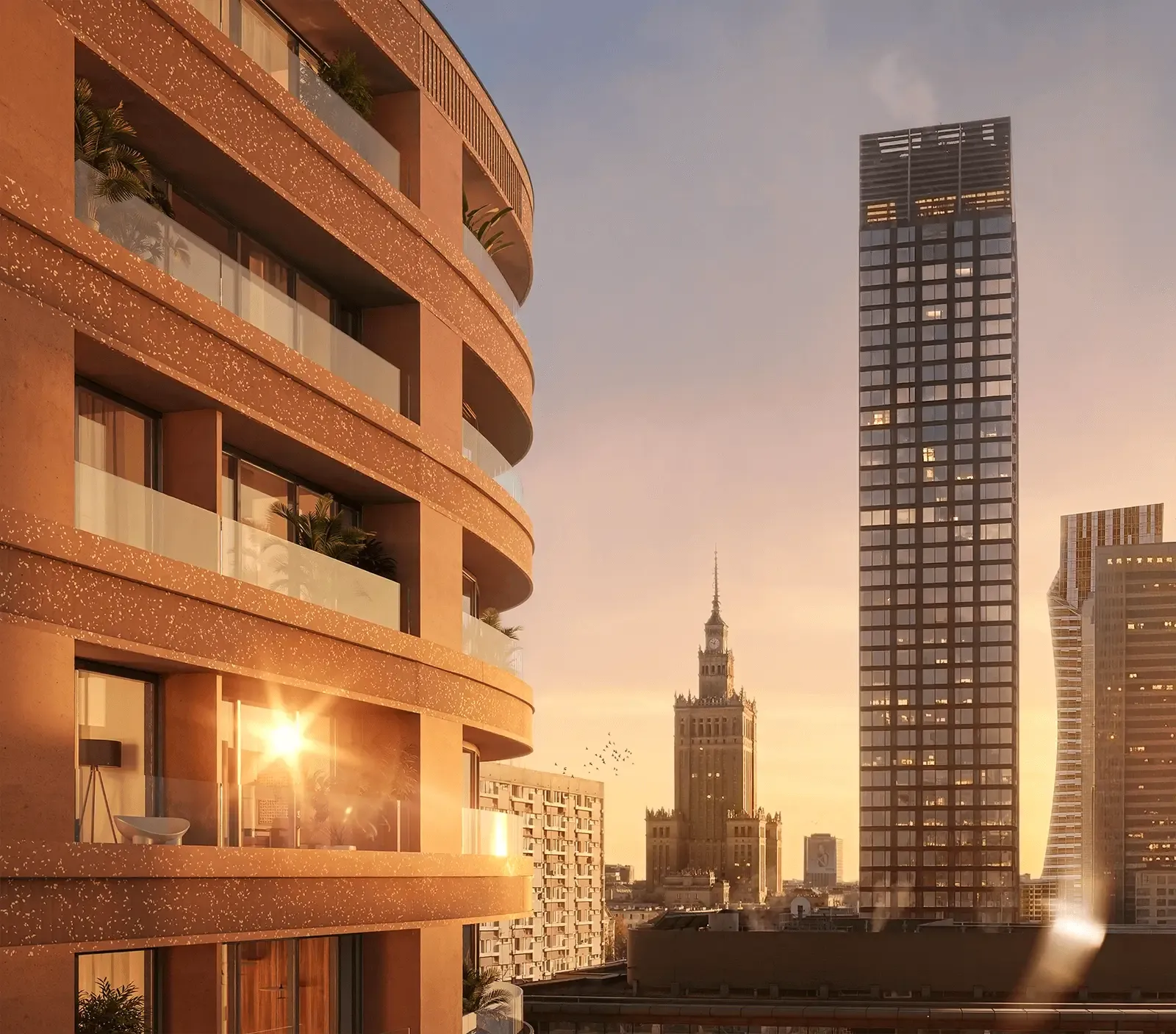 Wizualizacja, Apartamenty Flare, Grzybowska