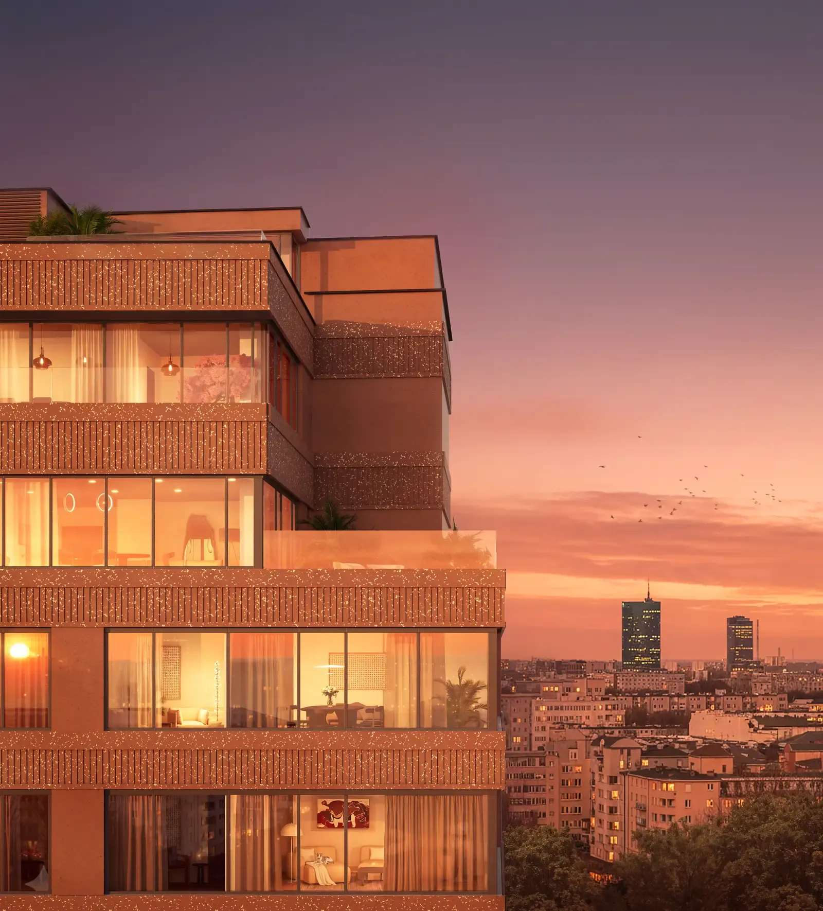 Wizualizacja, Apartamenty Flare, Grzybowska