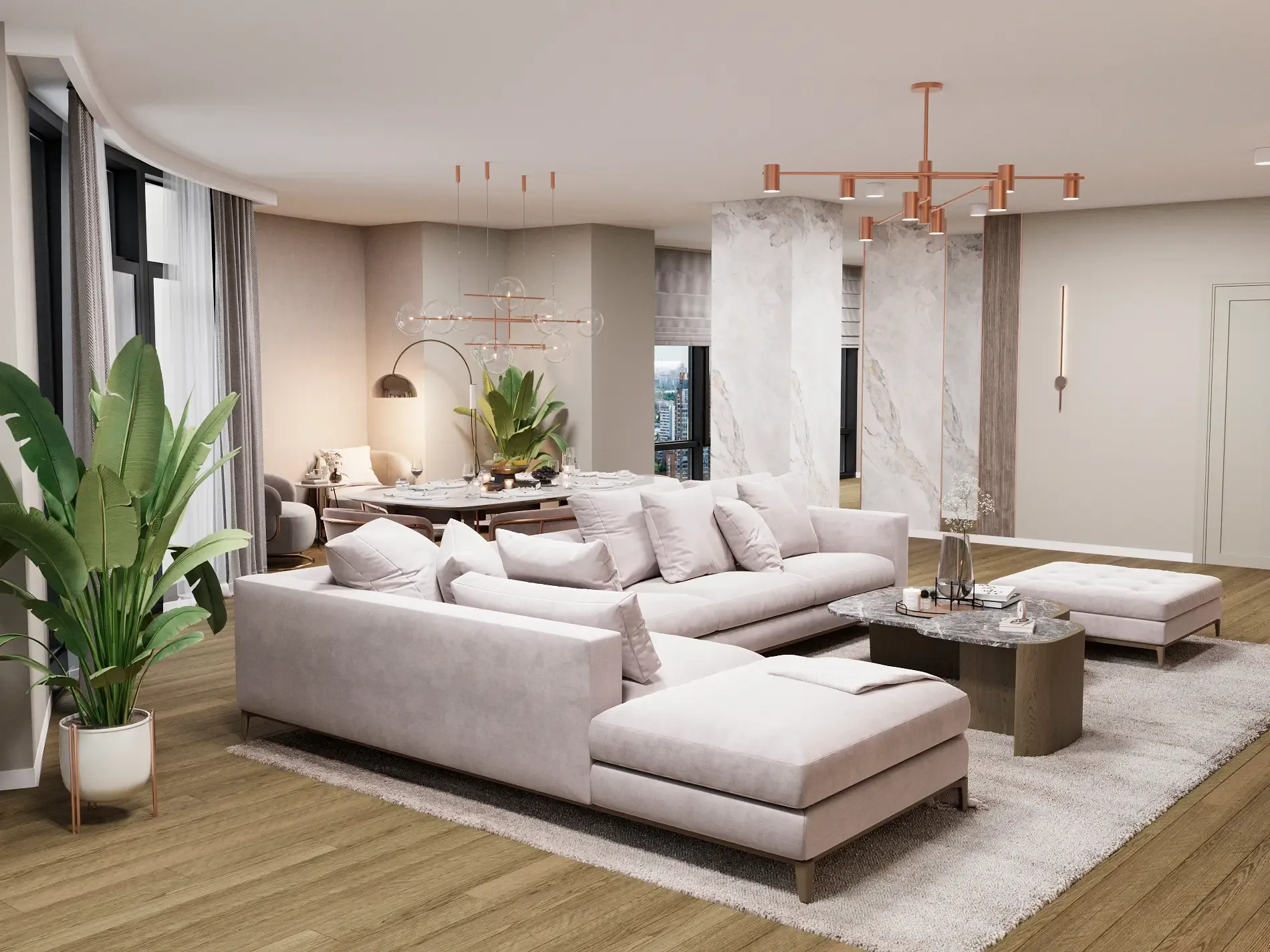 Apartament w stylu Mosiądz w inwestycji Flare od Archicom Collection