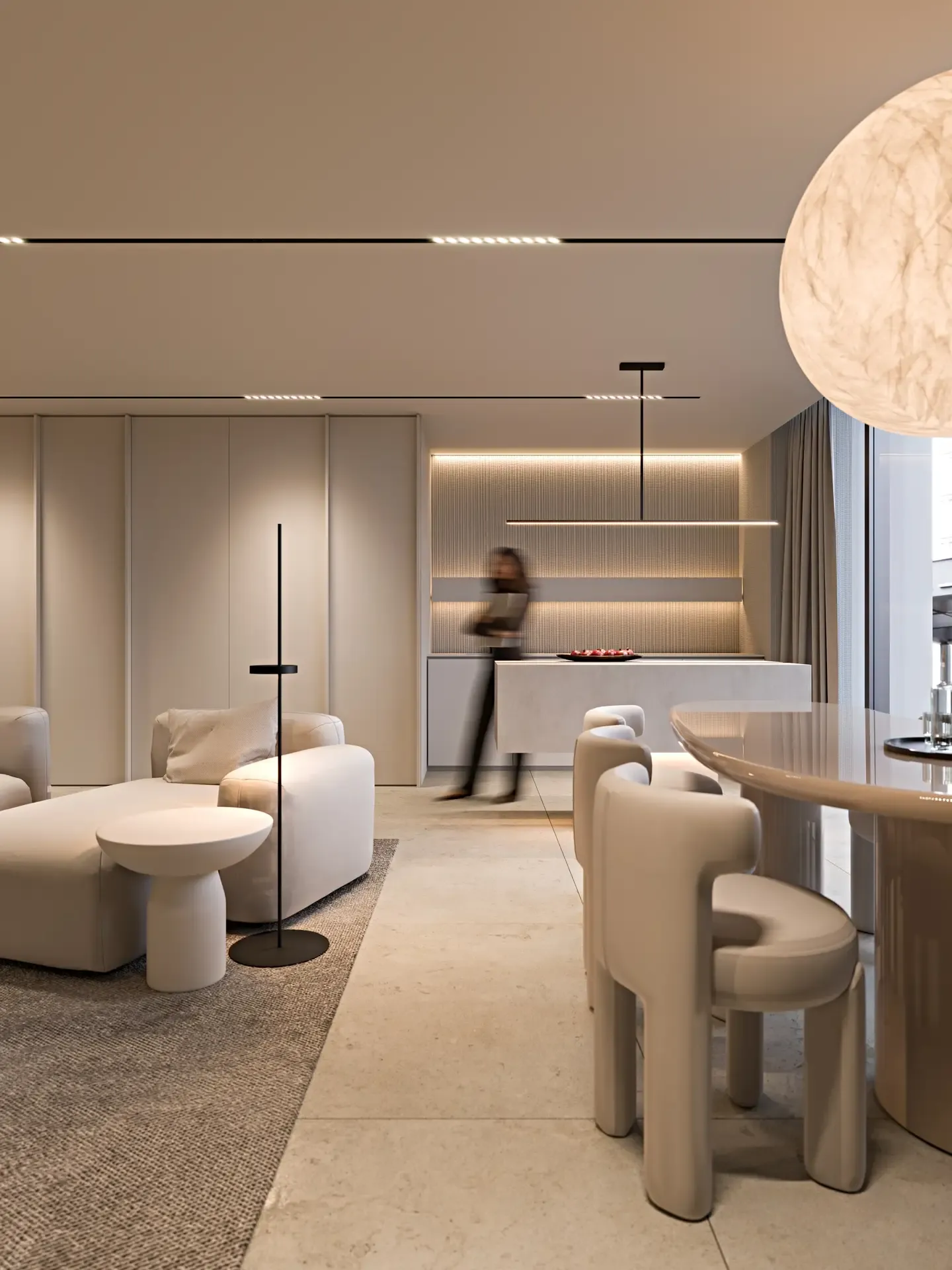 Wizualizacja wnętrza w inwestycji Flare, Warszawa