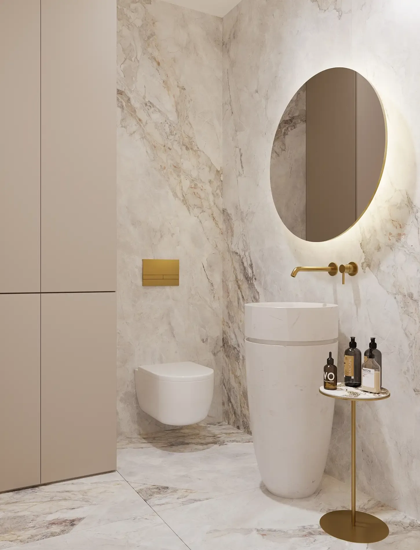 Sypialnia w mieszkaniu inwestycji Flare, styl Złoto