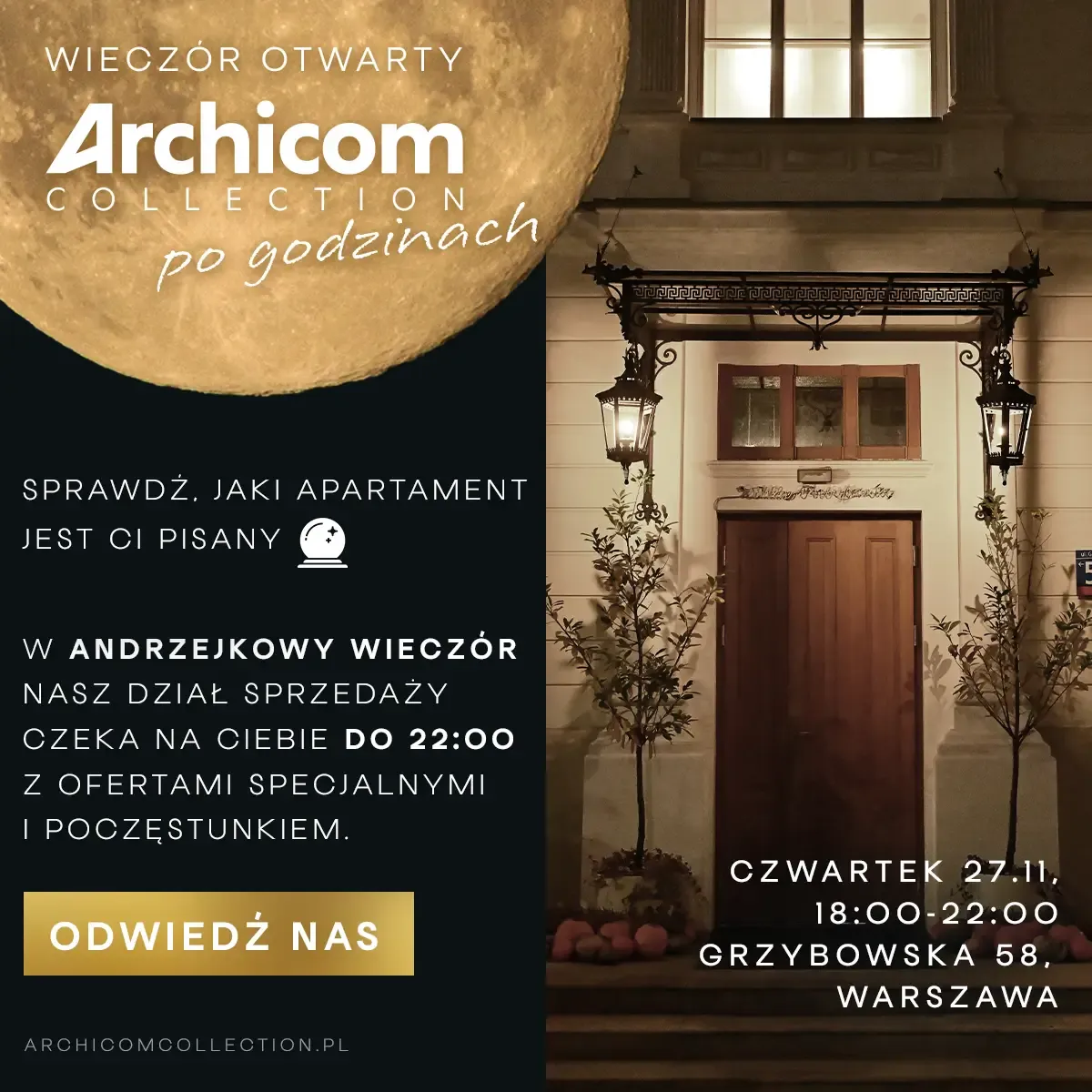 Wieczór Otwarty Archicom Collection, czwartek 27 listopada 2025